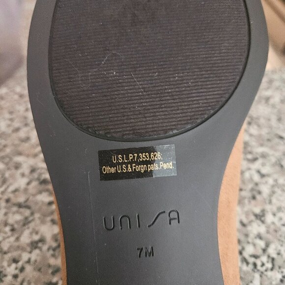 NWT UNISA Light brown Tan Comfort Mule kitten heel Shoe  7 - Picture 9 of 11